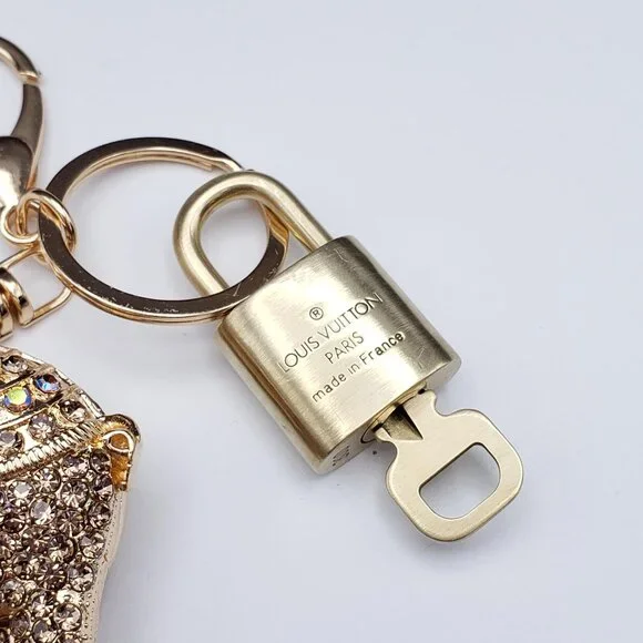 Authentic Louis Vuitton Lock & Key with Unbranded Elephant Charm, Keychain - Picture 5 of 10